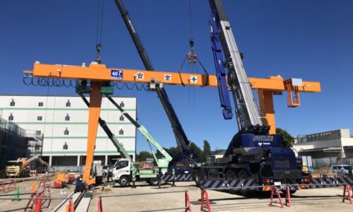 門型クレーン設置